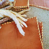 Vegan Leather and Jute Place Mats Vegan Leather and Jute Place Mats