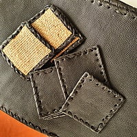 Vegan Leather and Jute Place Mats Vegan Leather and Jute Place Mats