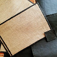 Vegan Leather and Jute Place Mats Vegan Leather and Jute Place Mats